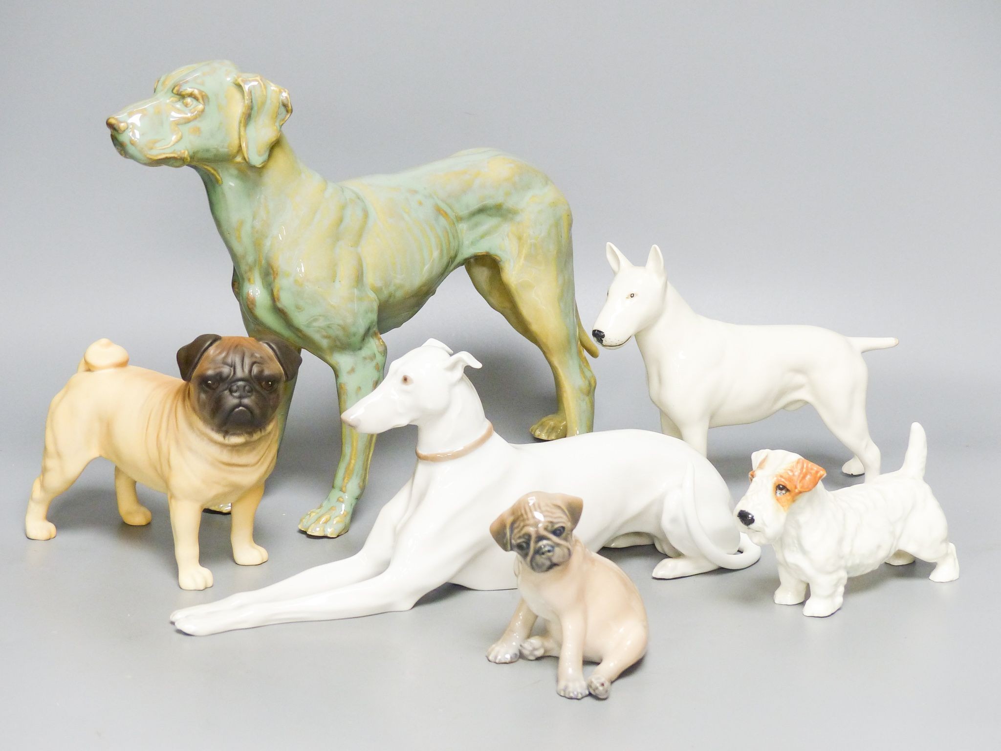 Royal Copenhagen, Bing & Grondahl Beswick and other models of dogs (6)